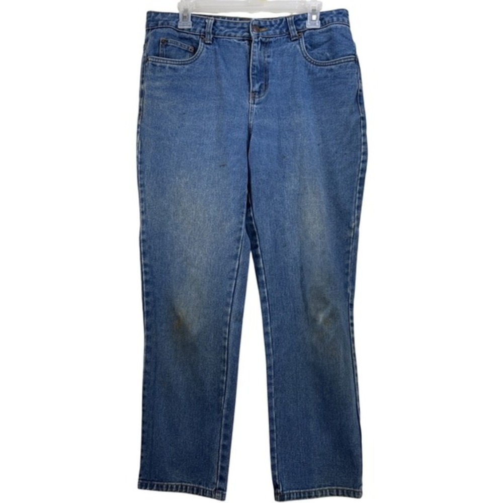 Vintage Bill Blass Medium Wash Easy Fit High Rise‎ Taper Leg Jeans Size 10P
